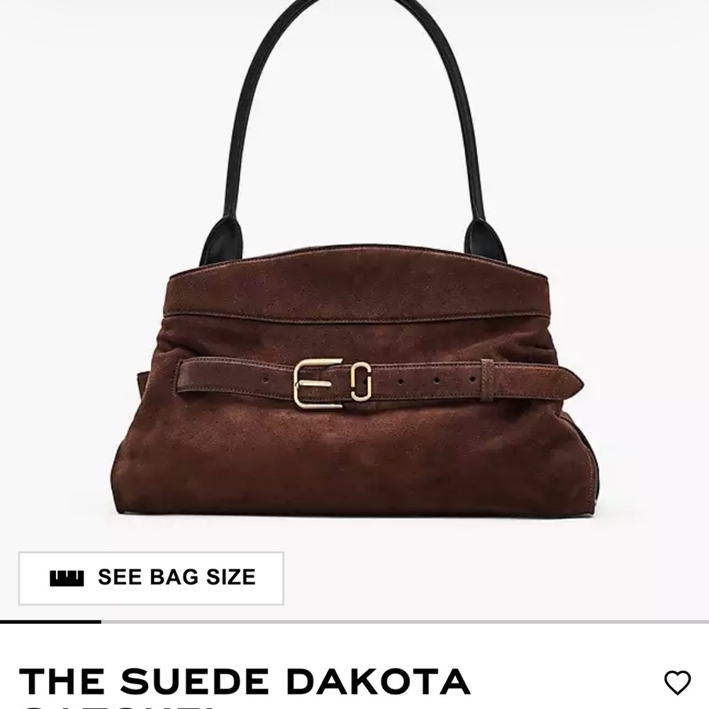 Suede Dakota Brown Shoulder Bag